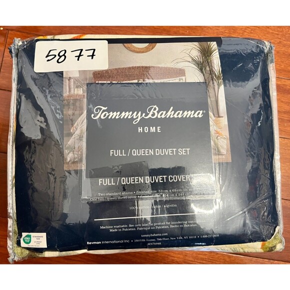 TOMMY BAHAMA Birds Of Paradise 3pc Cotton Duvet Cover Set Full/Queen NIP - Picture 3 of 8